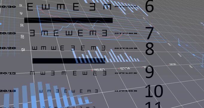Animation of data processing over letters