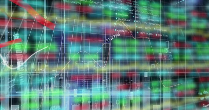 Animation of statistics and financial data processing over grid
