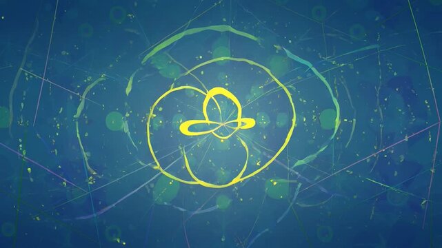 A collection of abstract digital animations featuring vibrant geometric patterns and flowing lines