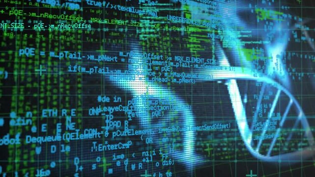 Animation of data processing and networks of connections over grind