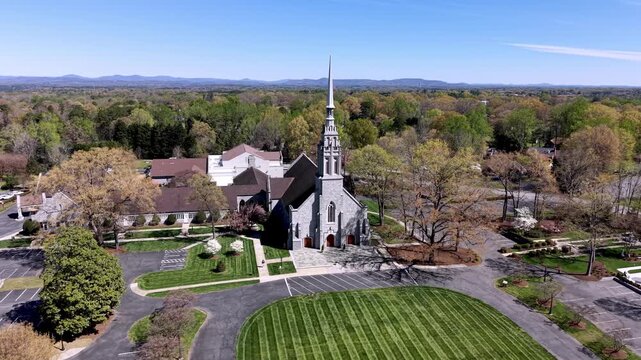 aerial steeple at corinth reformed church