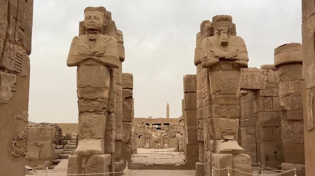 A view from the Karnak Temple in Luxor, Egypt.