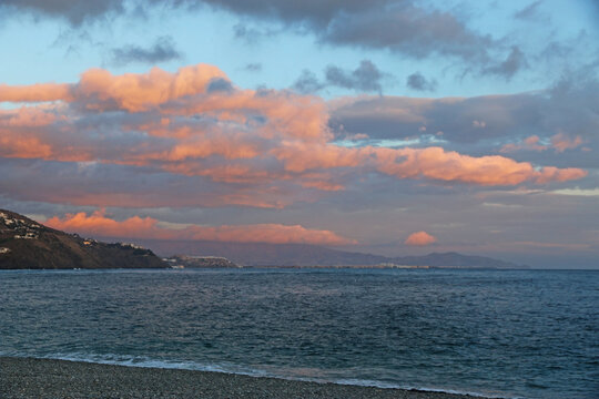 Winter sunrise over the Mediterranean	