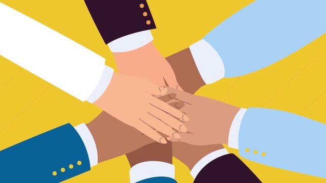 Close up of business handshake showing partnership and agreement, trust and collaboration concept, corporate deal animation scene
