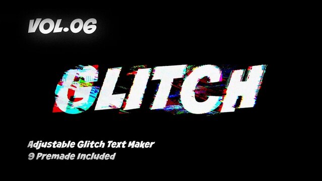 Glitch Text Animation Maker Vol. 6 | VHS, RGB Split & Digital Distortion Titles