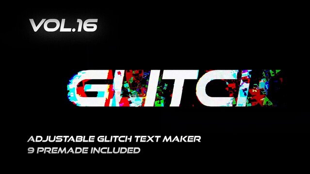 Glitch Text Animation Maker Vol. 16 | VHS, RGB Split & Digital Distortion Titles