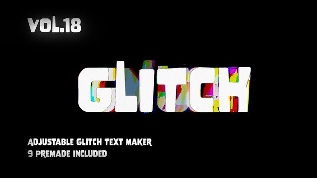Glitch Text Animation Maker Vol. 18 | VHS, RGB Split & Digital Distortion Titles