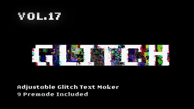 Glitch Text Animation Maker Vol. 17 | VHS, RGB Split & Digital Distortion Titles