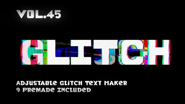 Glitch Text Animation Maker Vol. 45 | VHS, RGB Split & Digital Distortion Titles