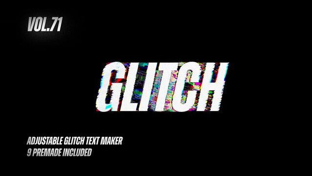 Glitch Text Animation Maker Vol. 71 | VHS, RGB Split & Digital Distortion Titles