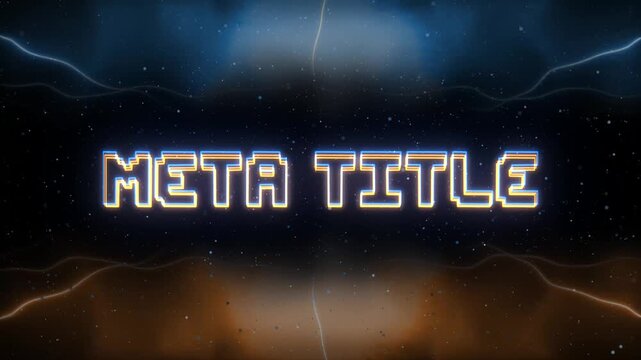 Meta Title Neon text with retro style background