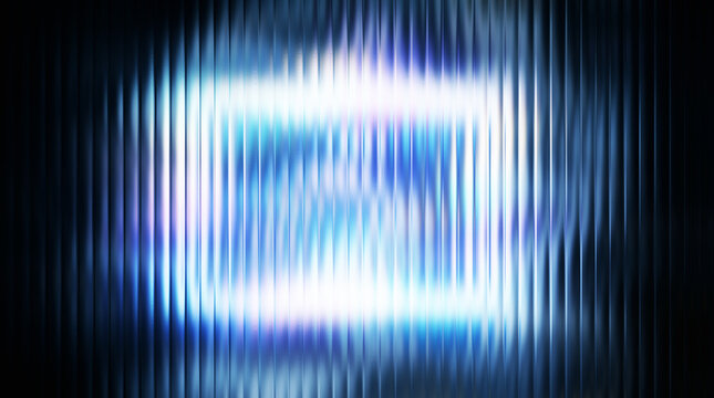 Abstract digital glitch background, distorted blue light rays on dark texture, futuristic neon screen interference pattern for technology concept