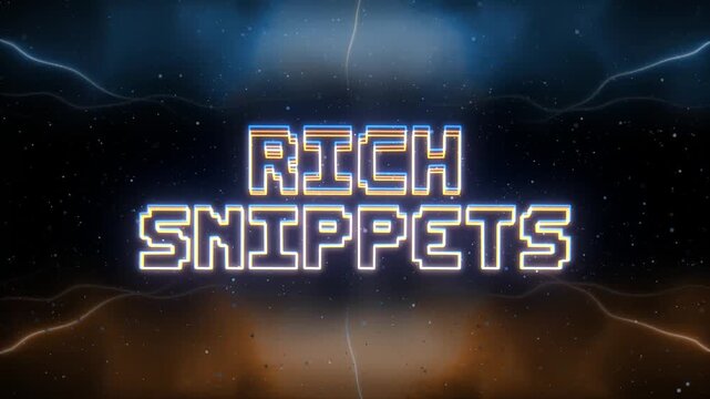 Rich Snippets Neon text with retro style background
