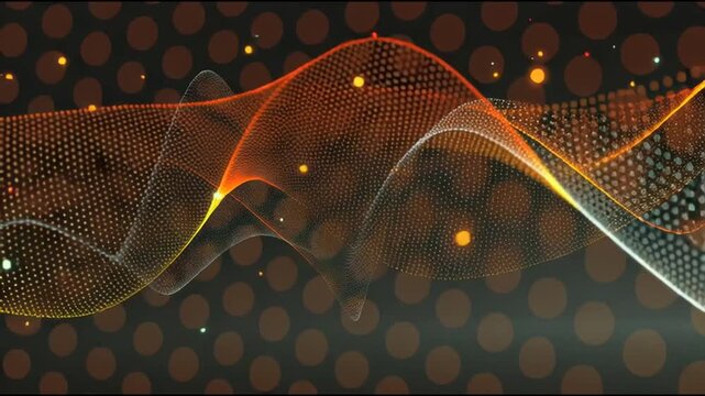 Abstract digital background electromagnetic wave background Innovation digital wave background information technology background The background is the background. gradient wave digital wave banner
