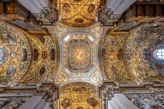 interior of the church in bergamo italy