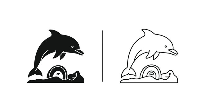 Dolphin Logo Designs: Modern & Classic Styles Vector