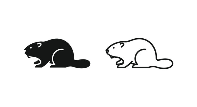 Mole vs Mole Rat: Rodent Silhouette Comparison Guide Vector