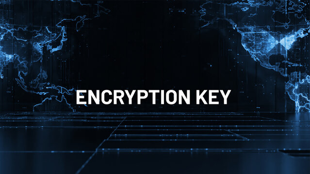 Concept, Encryption Key Typography, World Map Creative Design Background