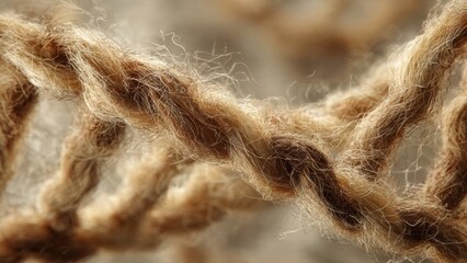 Fototapeta premium Close-up of Twisted Natural Fiber Texture