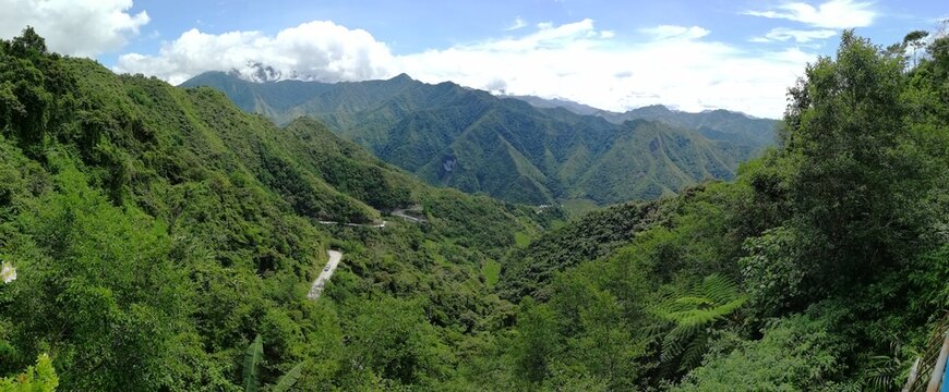 Rice Terraces of the Philippine Cordilleras, rice fields in Banaue region,Philippines ,Asia, rice production traditional agriculture,World Heritage Site consisting of a complex of rice terraces panora