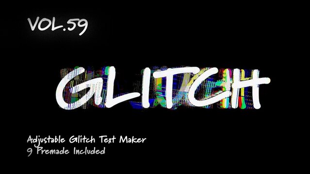 Glitch Text Animation Maker Vol. 59 | VHS, RGB Split & Digital Distortion Titles