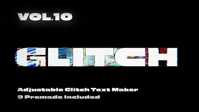 Glitch Text Animation Maker Vol. 10 | VHS, RGB Split & Digital Distortion Titles
