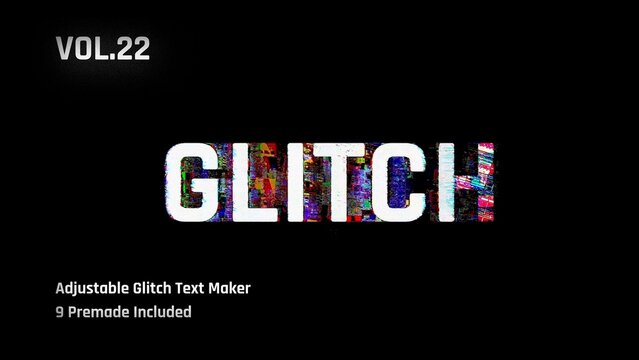 Glitch Text Animation Maker Vol. 22 | VHS, RGB Split & Digital Distortion Titles