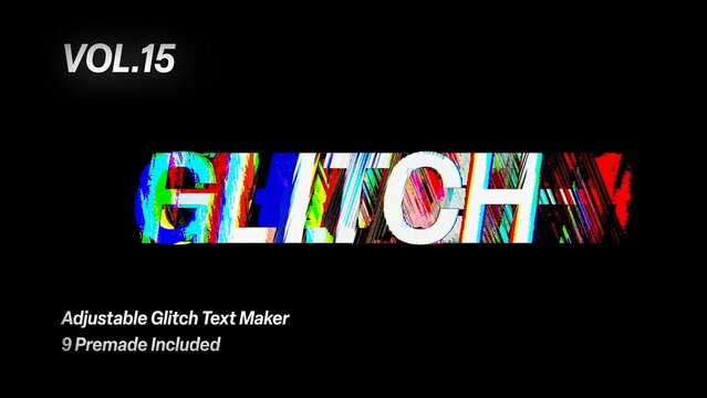 Glitch Text Animation Maker Vol. 15 | VHS, RGB Split & Digital Distortion Titles