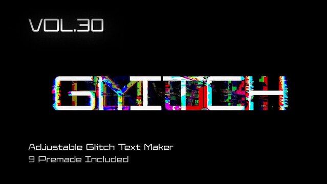 Glitch Text Animation Maker Vol. 30 | VHS, RGB Split & Digital Distortion Titles