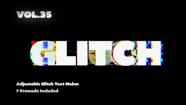 Glitch Text Animation Maker Vol. 35 | VHS, RGB Split & Digital Distortion Titles