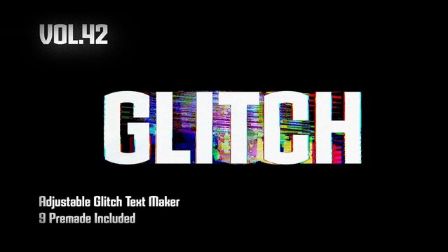 Glitch Text Animation Maker Vol. 42 | VHS, RGB Split & Digital Distortion Titles