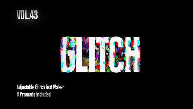 Glitch Text Animation Maker Vol. 43 | VHS, RGB Split & Digital Distortion Titles