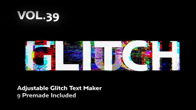 Glitch Text Animation Maker Vol. 39 | VHS, RGB Split & Digital Distortion Titles