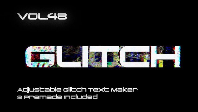 Glitch Text Animation Maker Vol. 48 | VHS, RGB Split & Digital Distortion Titles