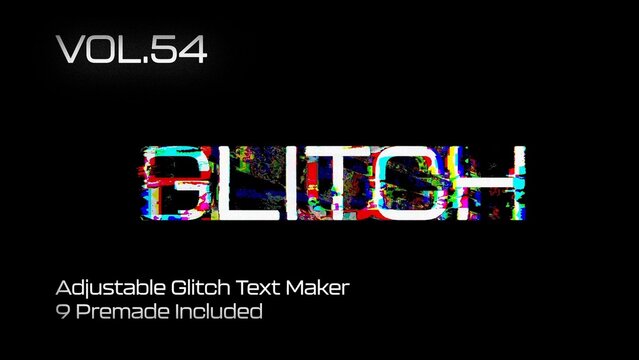 Glitch Text Animation Maker Vol. 54 | VHS, RGB Split & Digital Distortion Titles