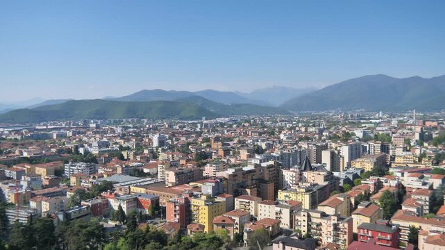  Brescia landscape from historic castle, Lombardy, Italy