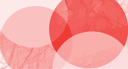 Obraz premium Elegant Abstract Red Circles Transparent Layered Pattern Modern Texture