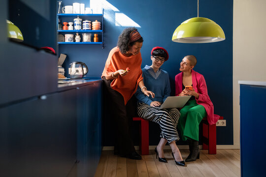 Creative teamwork among businesswomen in a modern office