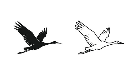 Obraz premium Flying Geese Silhouette Vector Designs Vector