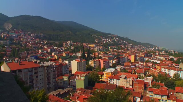 Apartment Buildings Clustered on the Slopes of Mount Uludag in Bursa