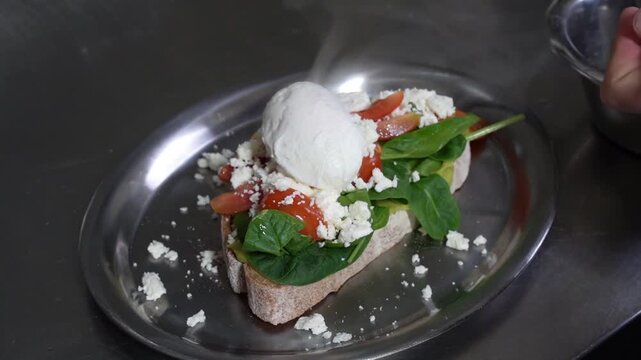Professional Bread Preparation in Commercial Kitchen Close Up