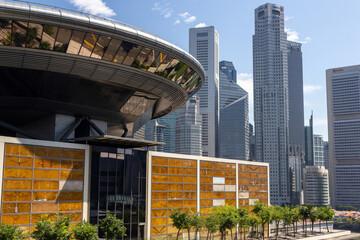 Naklejka premium View of Singapore Supreme Court building.