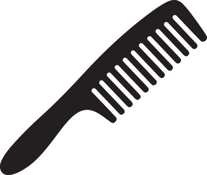 A black comb on a white background Vector, illustration