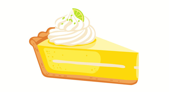 Delicious slice of Key Lime Pie with whipped cream and lime zest