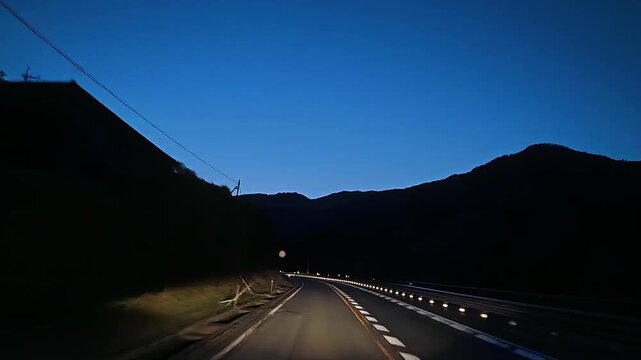 ドライブ映像　 国道19号　　長野県木曽郡大桑村　日本