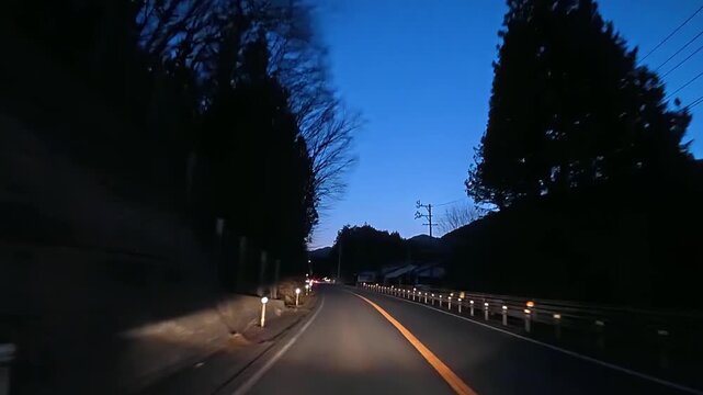 ドライブ映像　 国道19号　長野県木曽郡大桑村　日本
