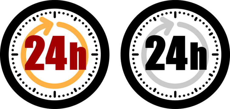 24時間配送アイコン（24h Express Delivery Icon）
