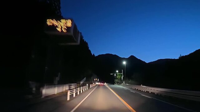 ドライブ映像　 国道19号　長野県木曽郡南木曽町　日本