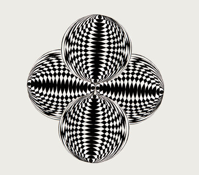 Black and white pattern - enigmatic hand drawn illustration 