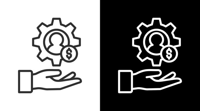 Resources White Icon Set Vector 